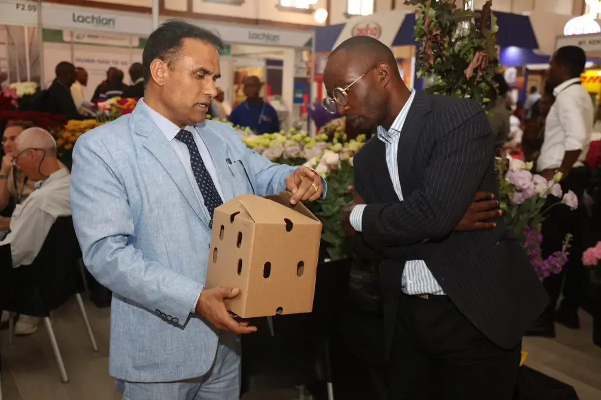 Dr. Sonvir Singh Chaudhary representing SKL at the IFEX Flowers Show, Oshwal Centre Nairobi